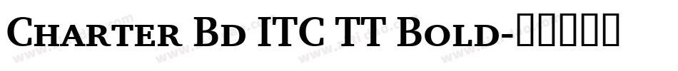 Charter Bd ITC TT Bold字体转换